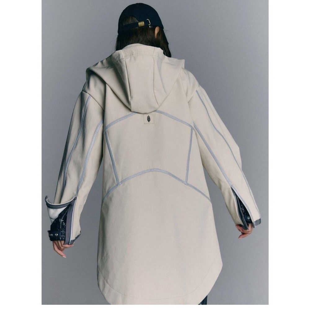NWT Free people Movement Moon Magic Reflective Rain Parka Jacket - Picture 2 of 10